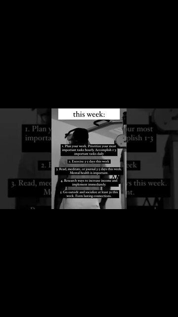 Do this to DESTROY your week