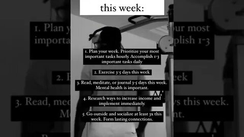 Do this to DESTROY your week