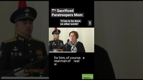 Sacrificed Russian Paratrooper mom Eulogy