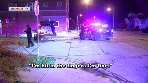 Officer grazed by bullet fired by 2nd officer in West Milwaukee during overnight call