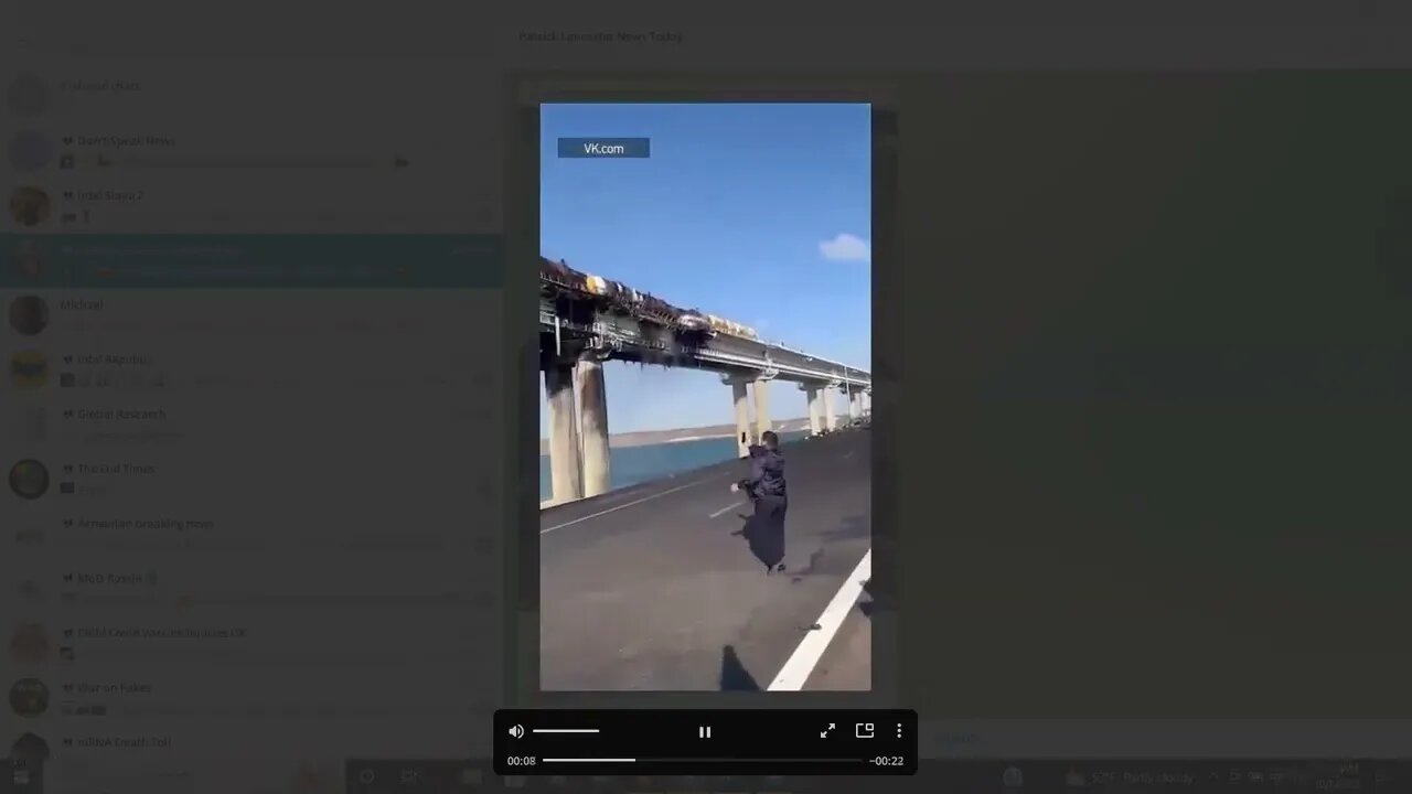 BREAKING NEWS! Key Bridge Linking Russia to Crimea Hit with Massive Explosion!