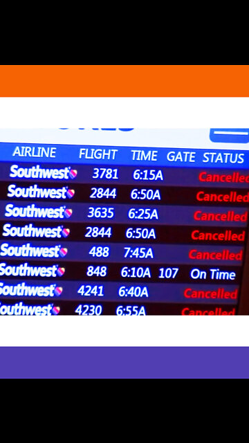 Mass Flight Cancellations On Southwest Airlines