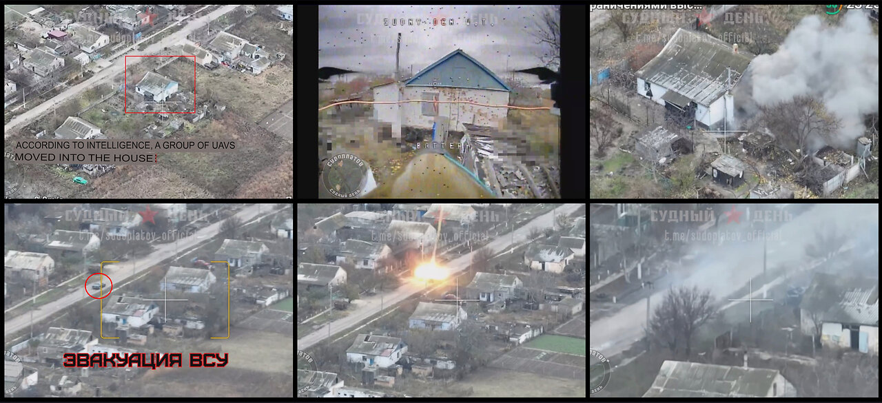 Russian FPV drone unit strikes on Ukrainian positions and vehicles