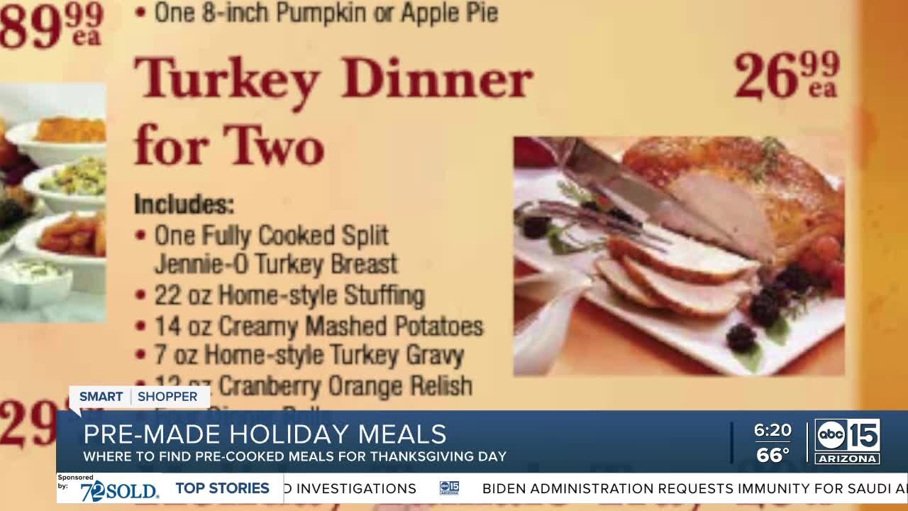 Where to find pre-cooked holiday meals for Thanksgiving day