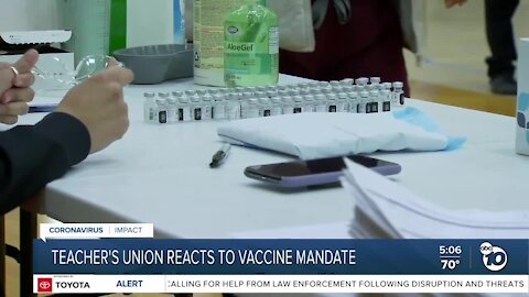 Teachers union reacts to vaccine mandate