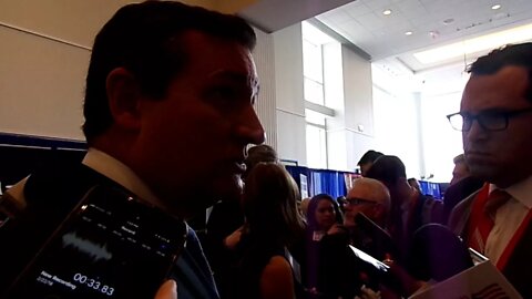 Ted Cruz takes questions from the Scrum at CPAC 2018