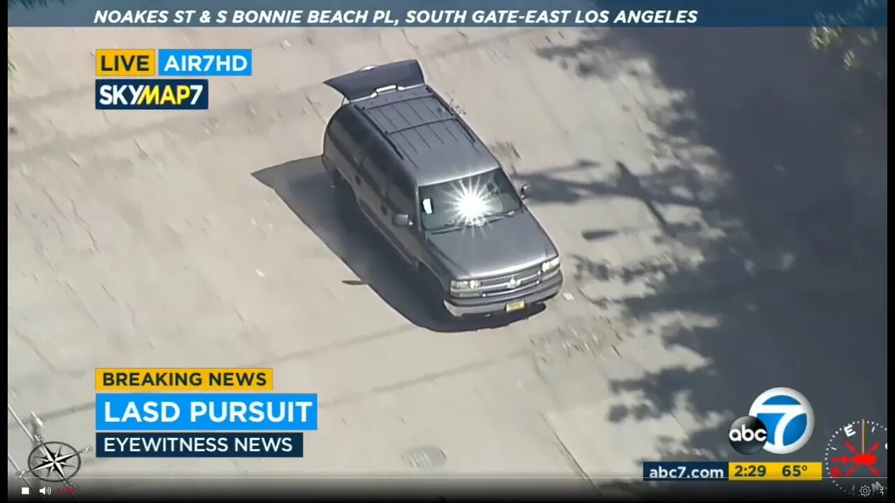 Police Chase Turned Stand Off.. What in the world... Los Angeles