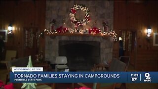 Western Kentucky families stay in campgrounds after tornado destroys homes