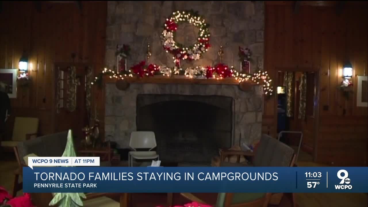 Western Kentucky families stay in campgrounds after tornado destroys homes