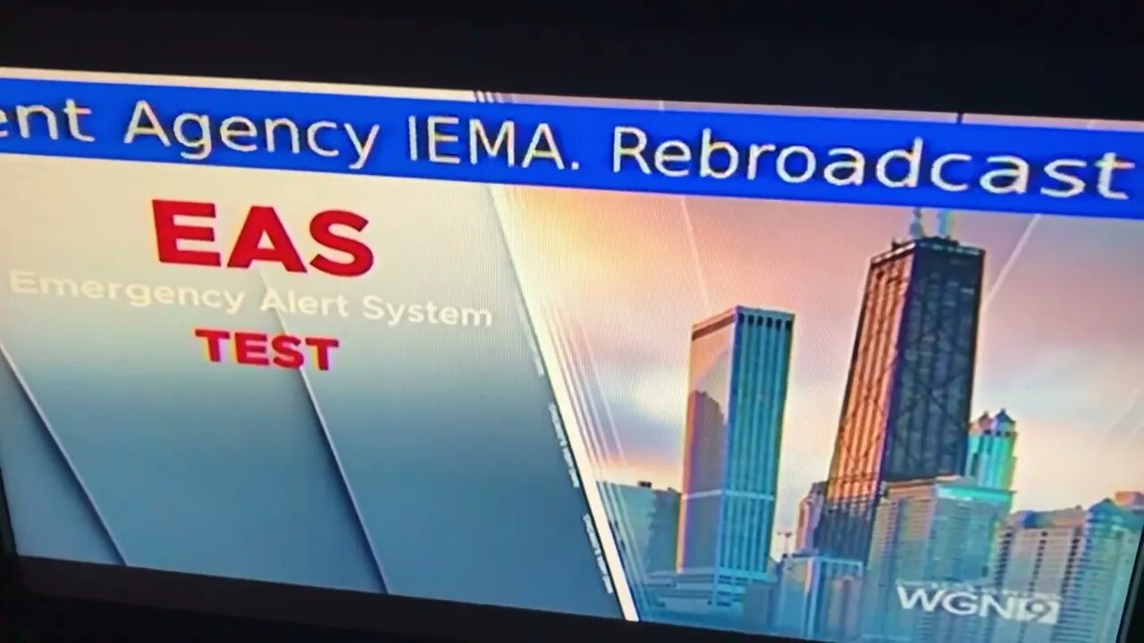 Emergency Alert Test WGN Channel 9 Chicago Tuesday morning after midnight April 5th 2022