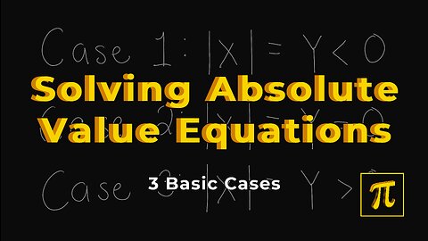 How to SOLVE ABOSLUTE Value Equations? - Let's do simple examples!