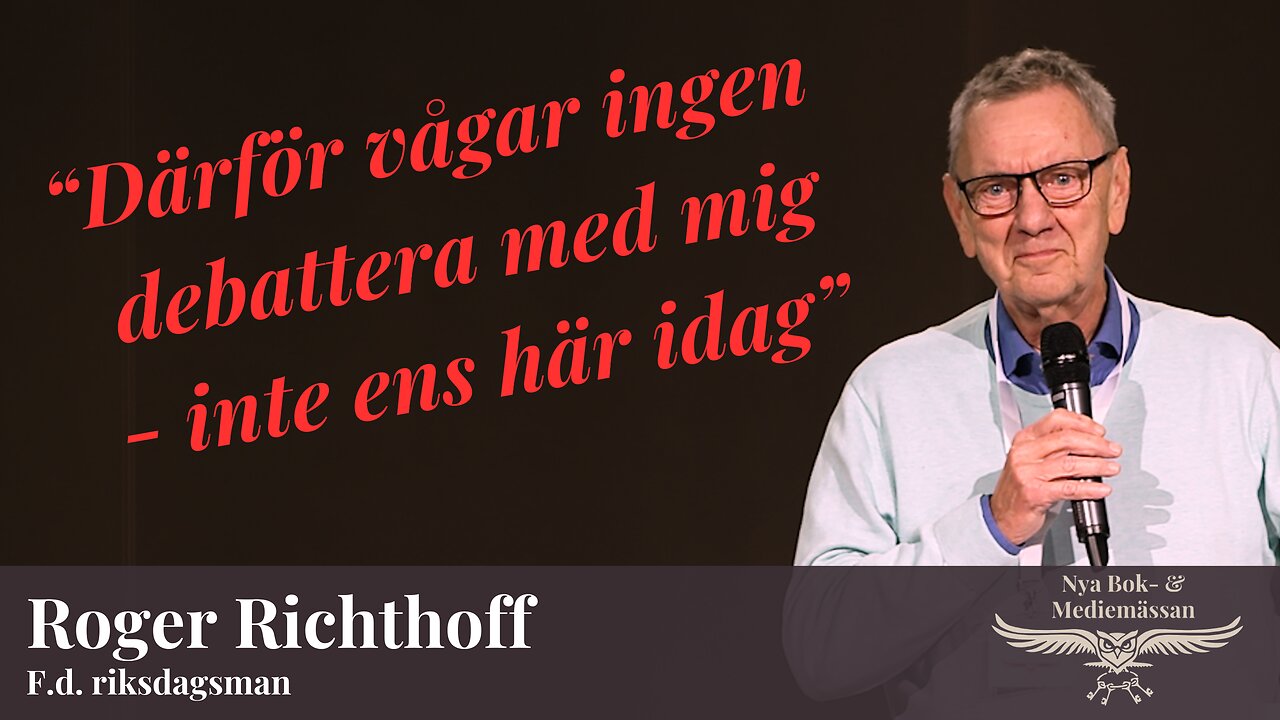 "Vi behöver inga militärer som dansar i Pride" - Tal av Roger Richthoff på Nya Bok- & Mediemässan