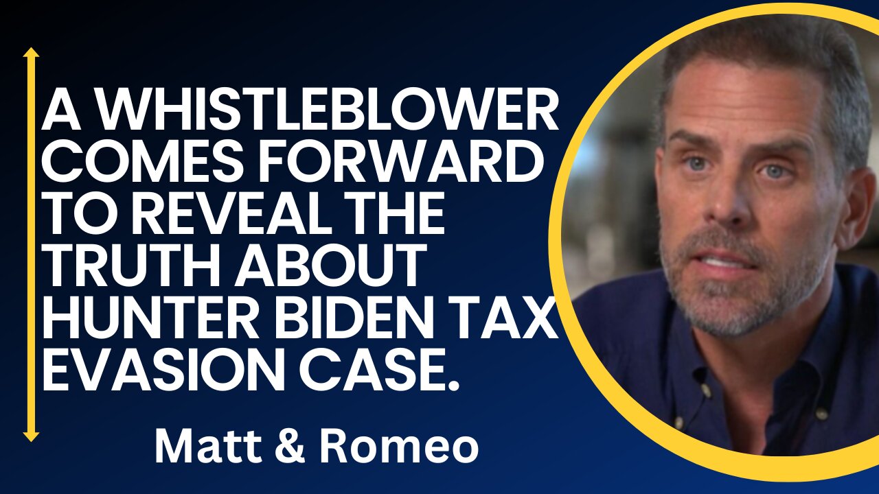 A Whistleblower Comes Forward to Reveal the Truth about Hunter Biden Tax Evasion Case.