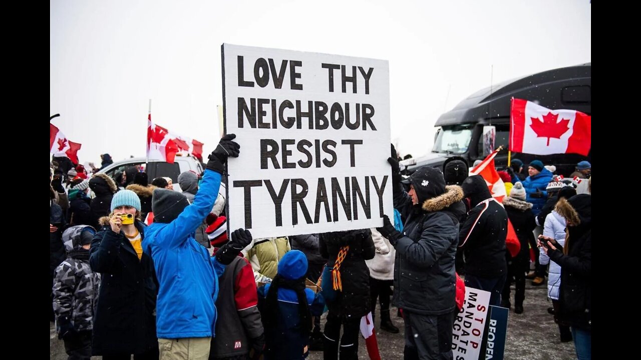 "Freedom Convoy" Supporters Rally in St. Stephen