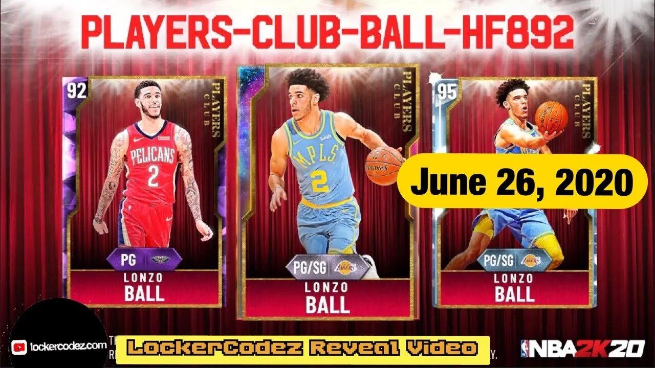 Lonzo "Ball Drop" Reveal - LockerCodes - Drop Reveal Video for Lonzo Ball - #2k20, #LockerCodes