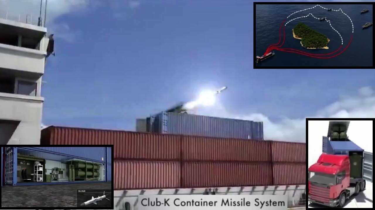 Club-K Container Missile System - Majority of Containers from Asia (ARMED?) 10/15/21