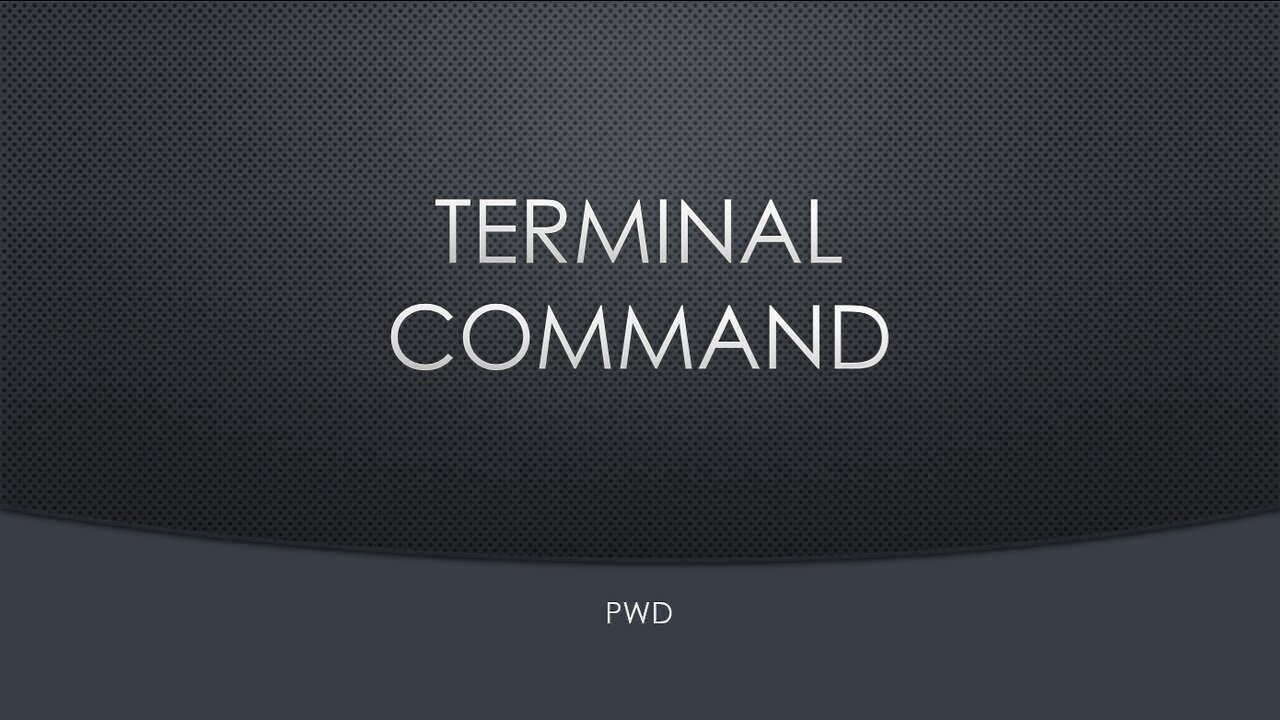 Terminal Command - How to use the pwd command