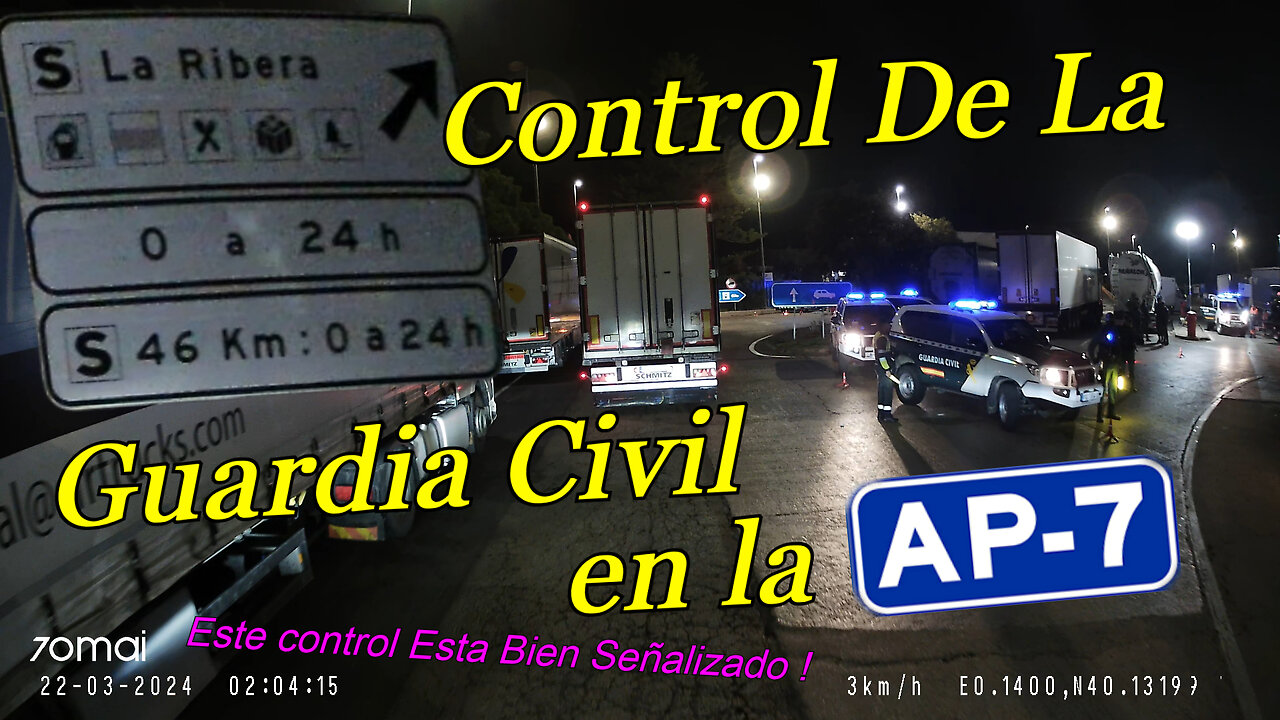 Control Antidroga de la Guadia Civil en la Ap7 - La Ribera