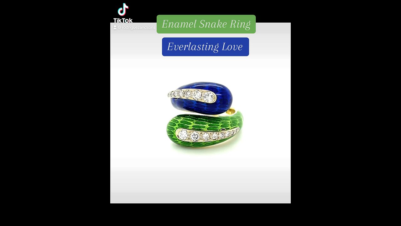 Everlasting Love Enamel Snake Ring