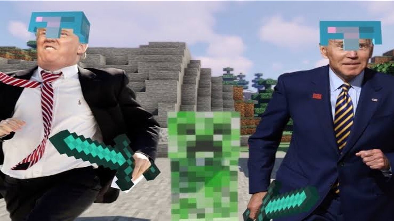 Donald Trump and Biden Play Minecraft