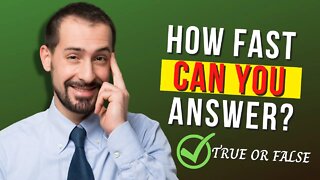 How FAST can you answer Test your Thinking SPEED! 9