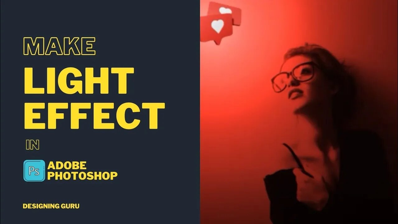 Make Light Effect in Adobe Photoshop | #adobe_photoshop | Designing Guru