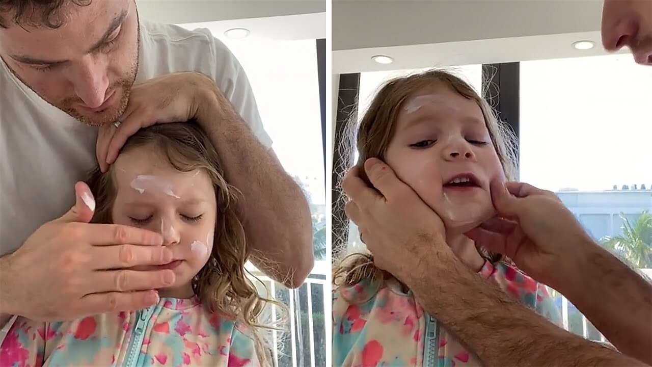 Adorable dad & daughter conversation caught on camera