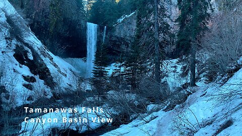WINTER SNOW ICE YAKTRAX HIKING (4K) STEEP Approach & Arriving @ Tamanawas Falls! | Mount Hood Oregon