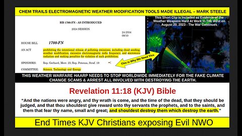 CHEM TRAILS ELECTROMAGNETIC WEATHER MODIFICATION TOOLS MADE ILLEGAL – MARK STEELE