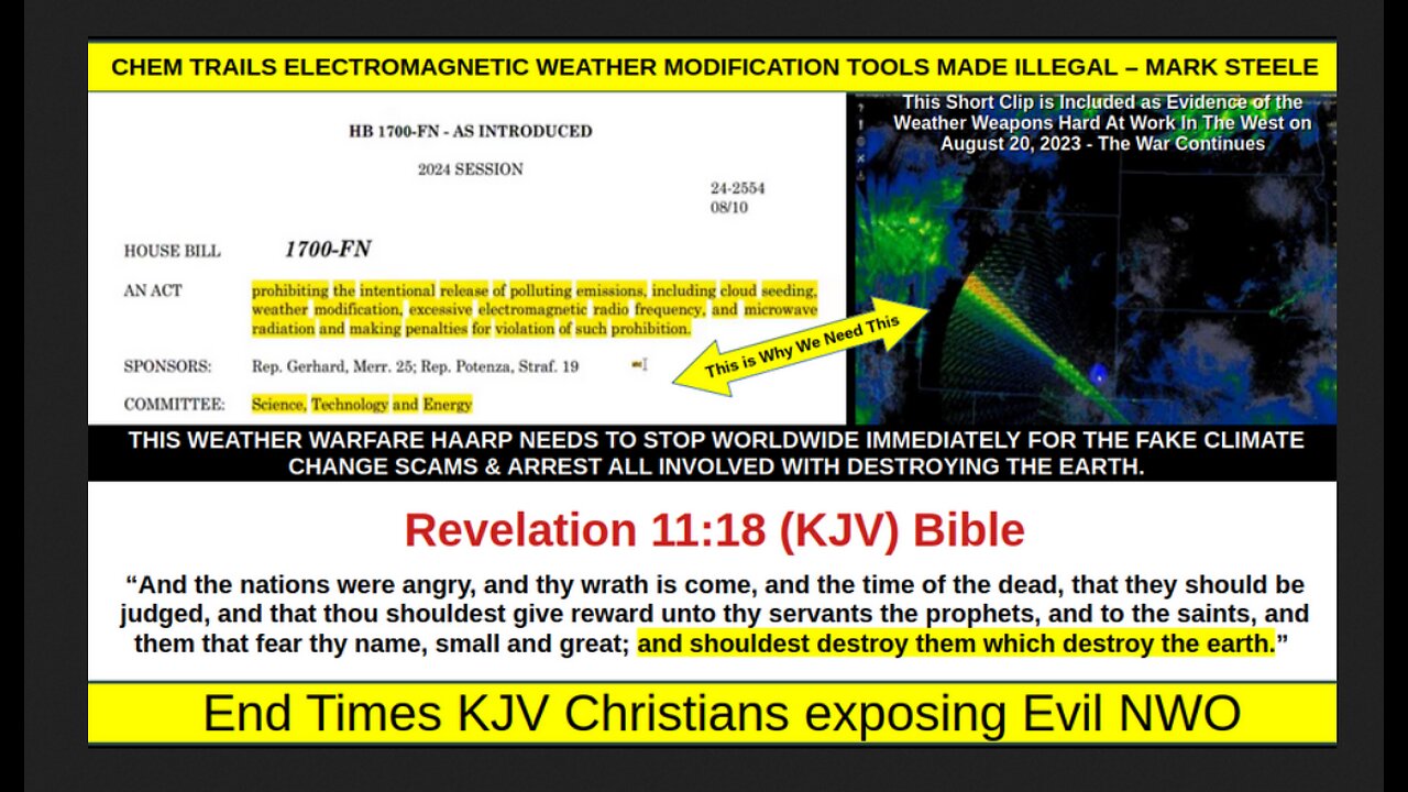 CHEM TRAILS ELECTROMAGNETIC WEATHER MODIFICATION TOOLS MADE ILLEGAL – MARK STEELE