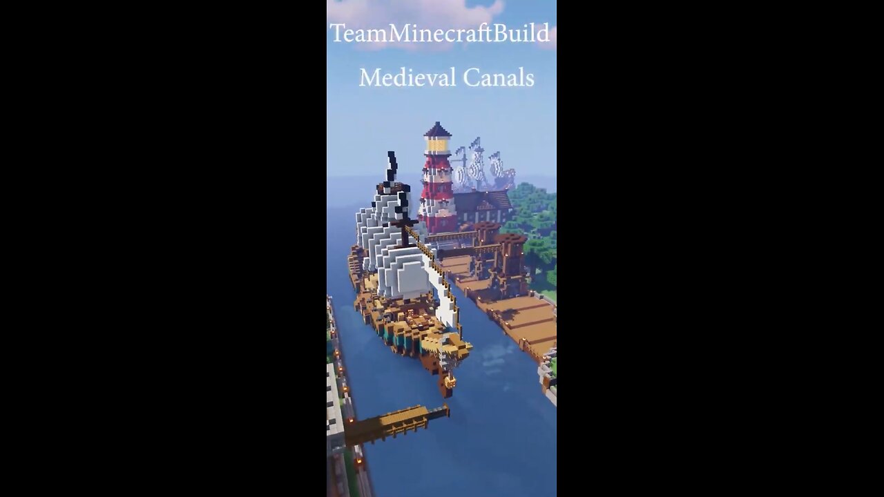 Medieval Canals | #Minecraft #fyp #TeamMinecraftBuild #Foryoupage #Chill #Tutorial #build