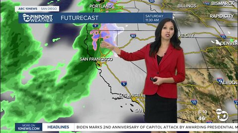 ABC 10News Pinpoint Weather for Sat. Jan 7, 2022
