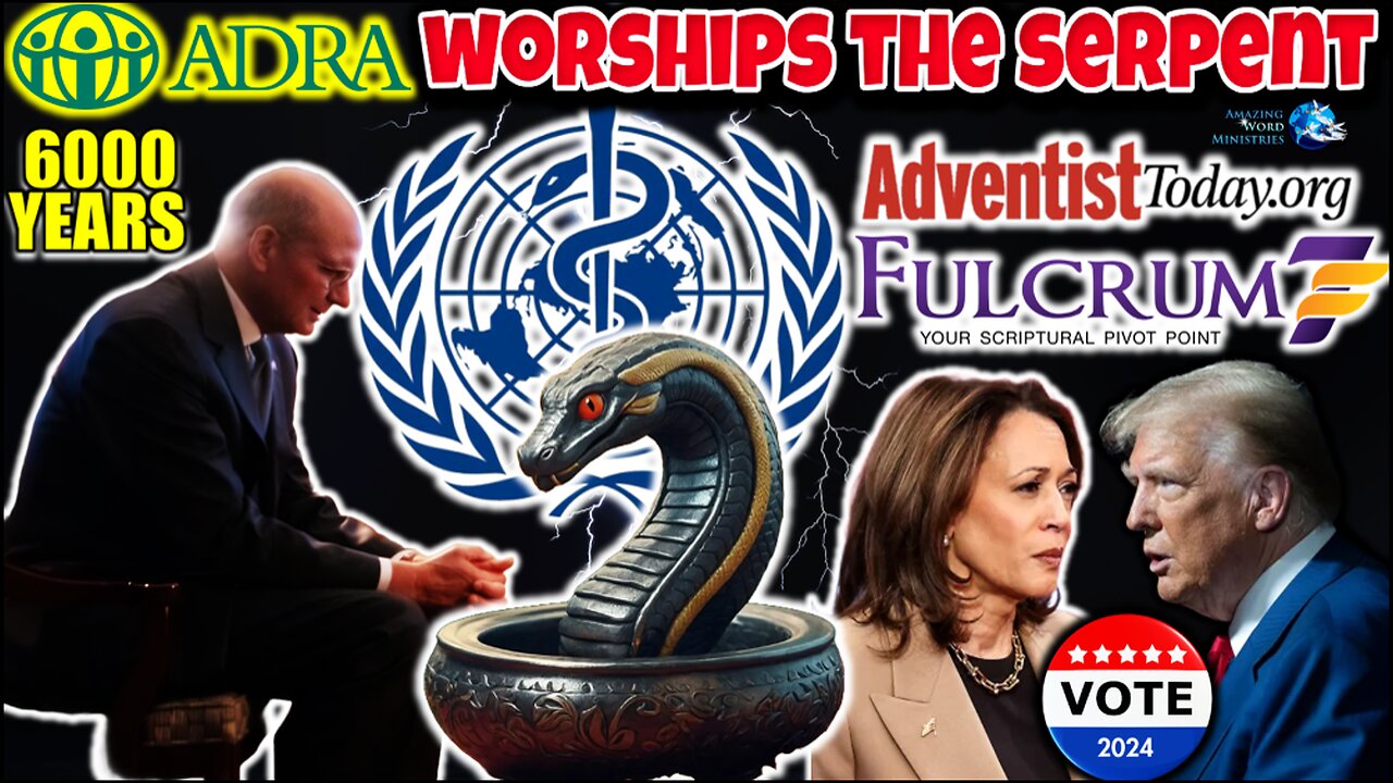 SDA General Conference United With Satan Snake. Fulcrum7 4 Trump. Adventist Today 4 Kamala Democrats