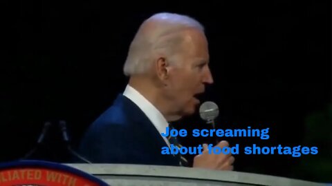 Joe Biden starts screaming about food shortages