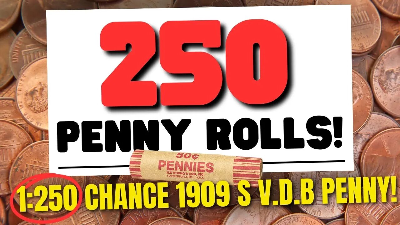 RARE PENNIES INSIDE Coin Rolls! MYSTERY Coin Roll Hunting!