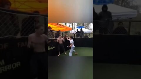 Backyard MMA Fight! Woah Kid has KO power! #mma