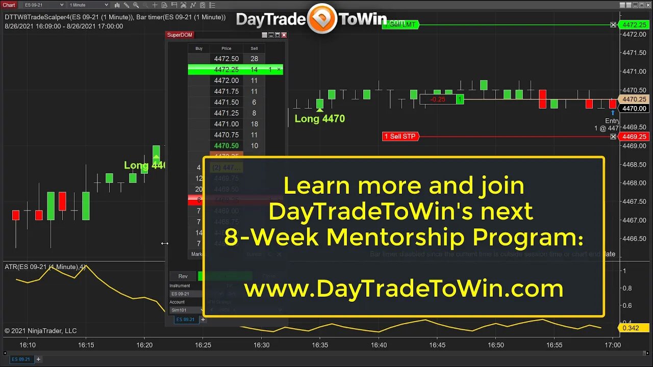 NinjaTrader 8 ATM Strategy ✔️ Basic Concept Explained For All Traders