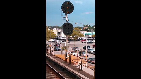 Freeport new york MTA railroad station signal bridge