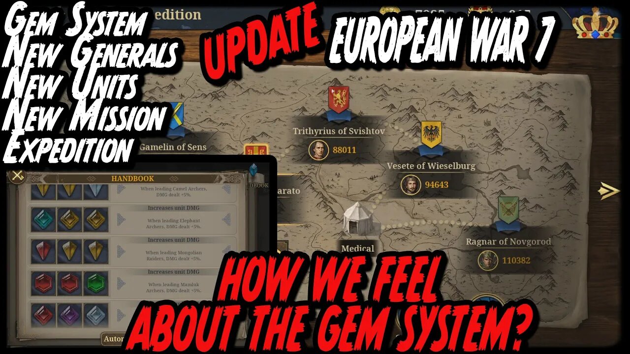 🤔HOW WE FEEL ABOUT THE NEW GEM SYSTEM?🤔 European War 7 Update