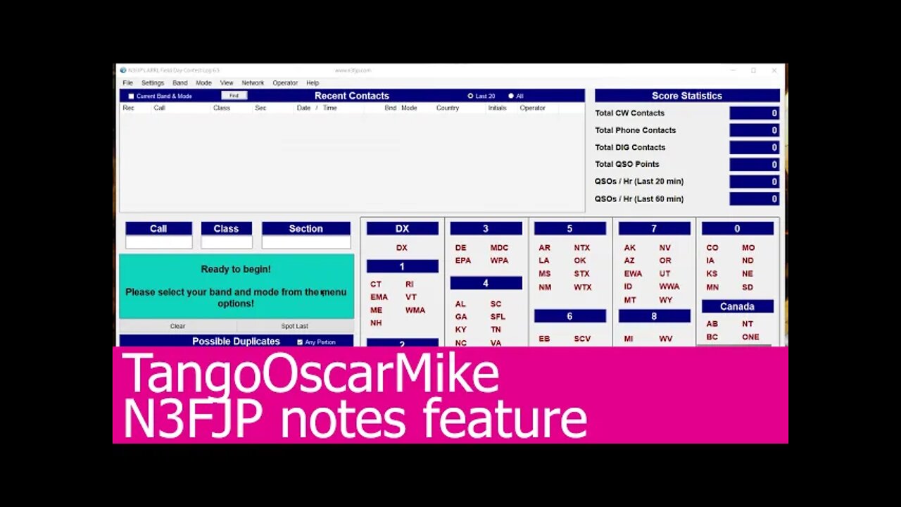 N3FJP logging software udate - Notes feature!!!!