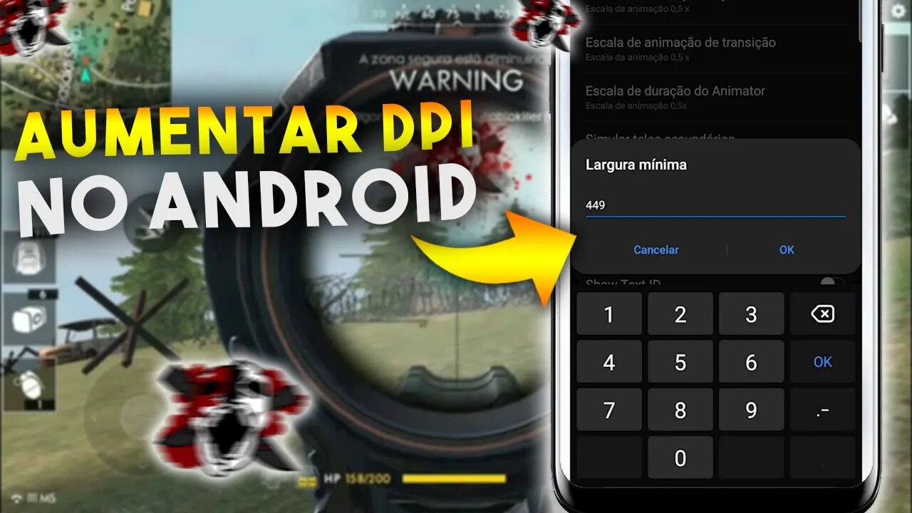 Como AUMENTAR DPI de QUALQUER ANDROID (ATUALIZADO 2022)