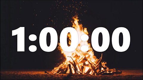 Relaxing By A Roaring Campfire To Help You Fall Asleep or to Meditate – 1 Hour