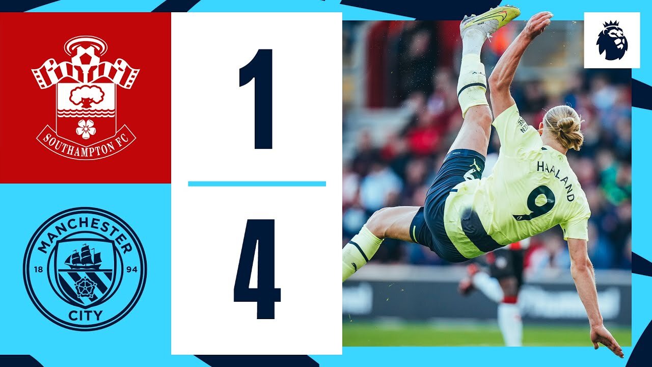HIGHLIGHTS HAALAND DOUBLE AND RECORDBREAKING DE BRUYNE INSPIRE WIN OVER SAINTS Premier League