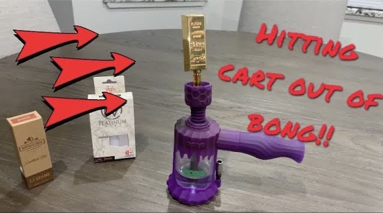 HITTING CART OUT OF BONG!! (Ooze Bong Review)