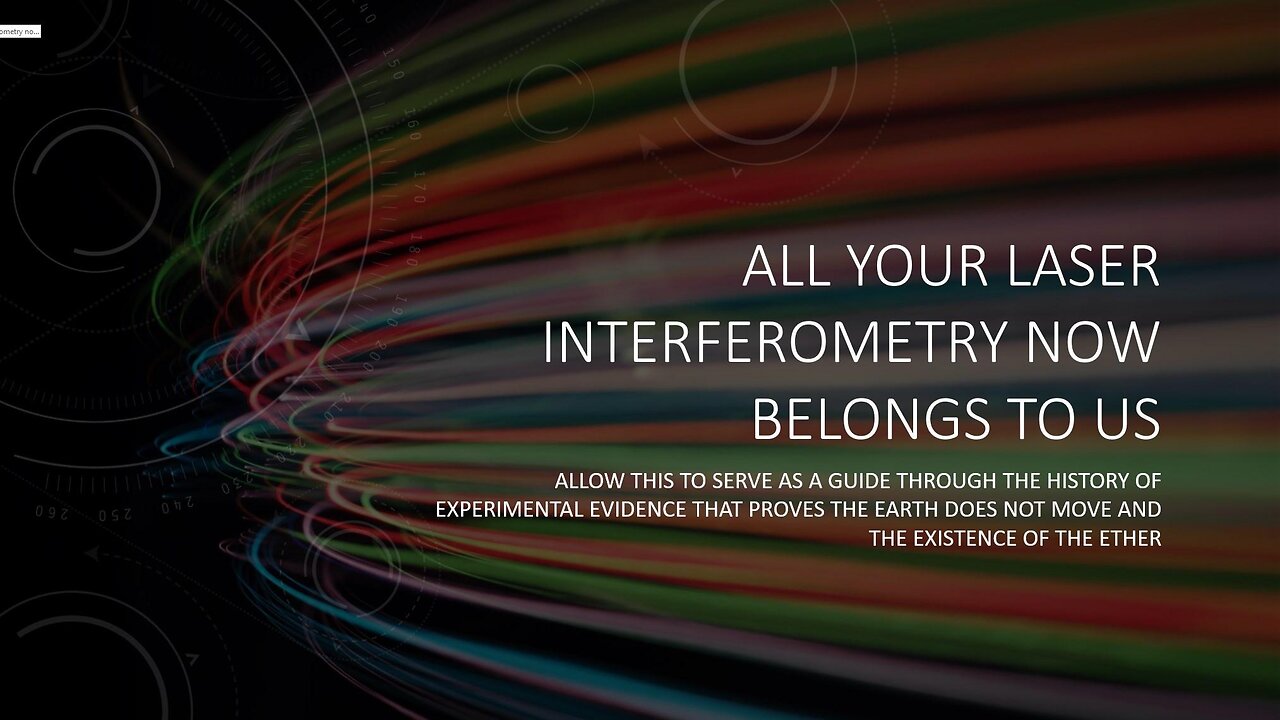 History of Laser Interferometry: Dayton Miller [Space Audits Presentation]