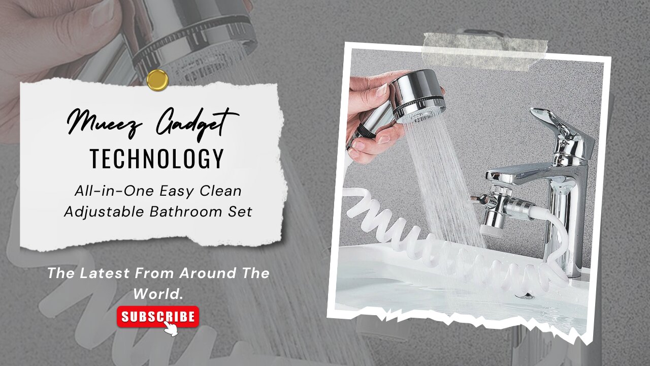 All-in-One Easy Clean Adjustable Bathroom Set | Link in description