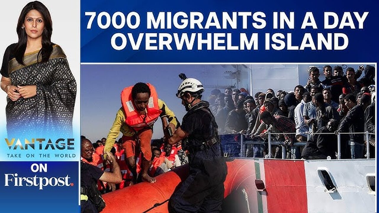 Lampedusa: 7,000 migrants arrive on Italian island in three days -