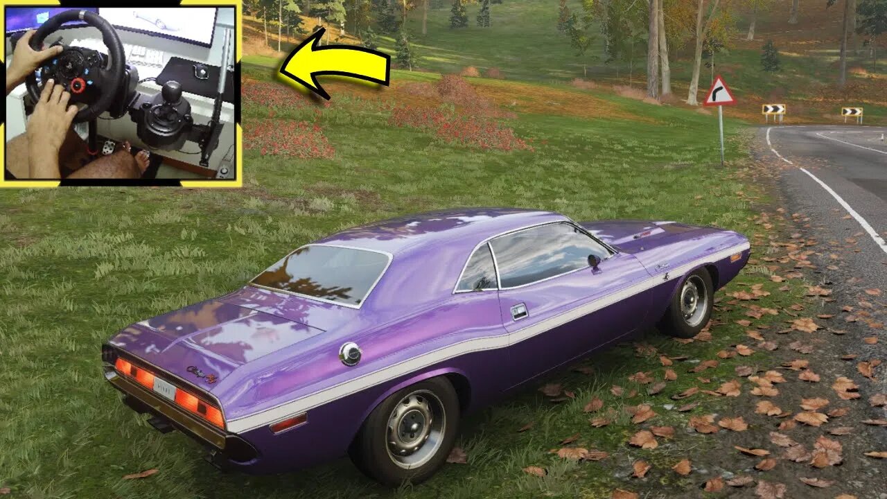DODGE CHALLENGER RT - Forza Horizon 4 gameplay / Volante Logitech g29