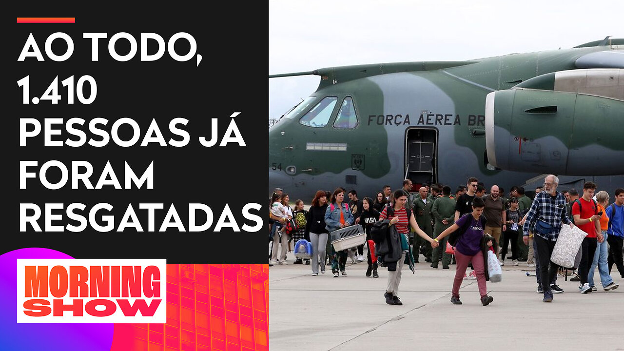 Voo da FAB com 209 brasileiros e nove pets repatriados de Israel pousa no RJ