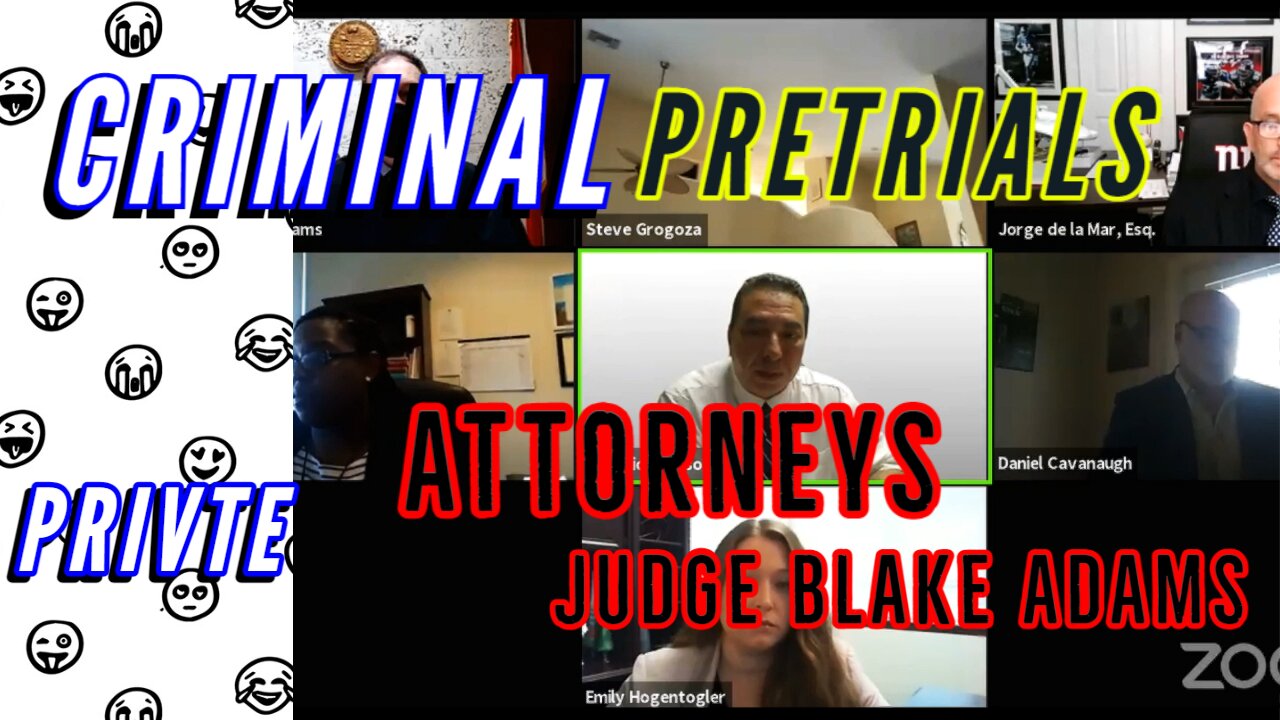 Collier County Judge Blake Adams Administering Private Attorneys Criminal Pretrial via Zoom - "Collier Continuance"